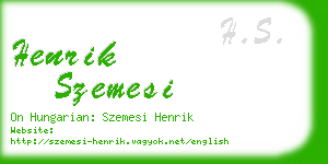 henrik szemesi business card